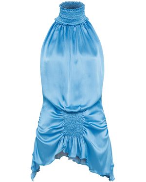 Siedres Tess Draped Halter Top - Blue