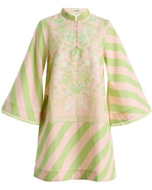 VERANDAH Exclusive Mini Kaftan Dress - Yellow
