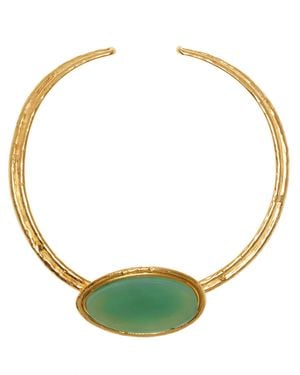 Sylvia Toledano Dakota 22k Gold-plated Agate Necklace - Green