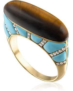 Eden Presley In Pieces Stack 14K Diamond Ring - Blue