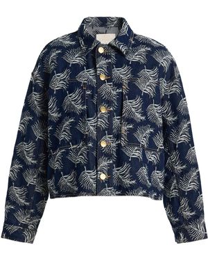 Ulla Johnson The Bobbi Jacquard Denim Jacket - Blue