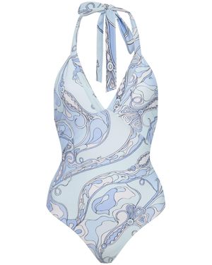 PUCCI Printed One-Piece Swimsuit - Blue