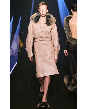 Georges Hobeika Fur Collar Bomber Jacket - Black