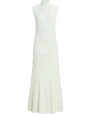 Proenza Schouler Federica Micro Pleat Knit Maxi Dress - White