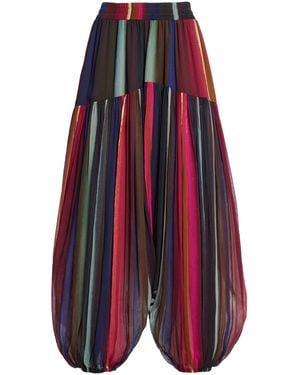 Christopher John Rogers Louie Stripe Balloon Pants - Red
