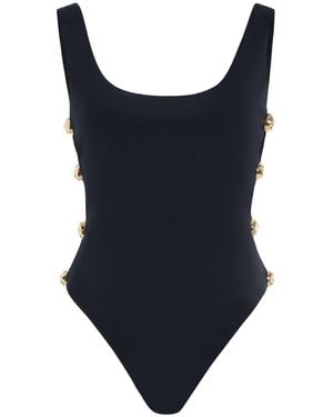 Jonathan Simkhai Mona Scoop Neck Swimsuit - Blue