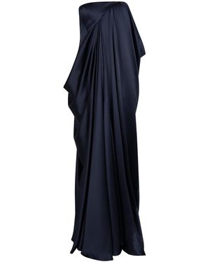 Heirlome Cindy Pleated Silk Maxi Dress - Blue