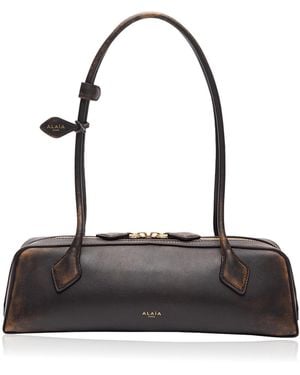 Alaïa Le Teckel Medium Leather Shoulder Bag - White