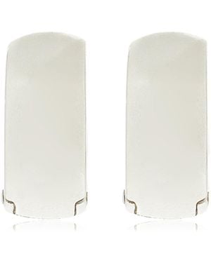 Sophie Buhai Large Edo Sterling Hoop Earrings - White