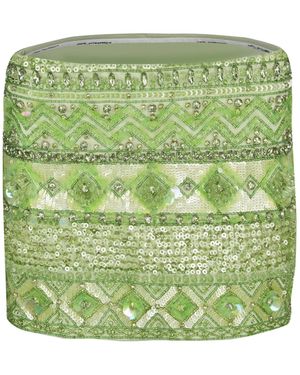 DES_PHEMMES Silk Chiffon Mini Skirt - Green