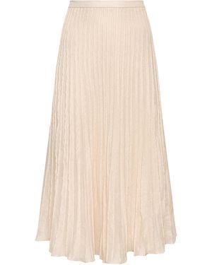 ANDRES OTALORA Saana Pleated Linen Maxi Skirt - Natural