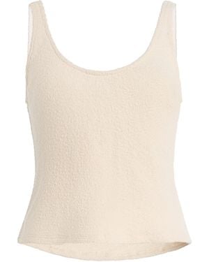 Anemos Round Neck Knit Tank Top - Natural