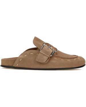 DI GAÏA Farah Suede Mules - Brown