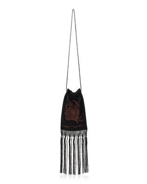 Conner Ives Reconstituted Piano Shawl Medium Silk Bag - White