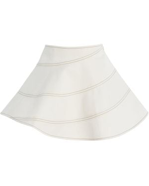 K.ngsley Calliope Denim Skirt - White