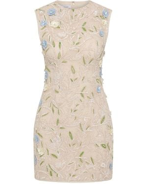 Rachel Gilbert Mistral Embroidered Cotton Mini Dress - Natural