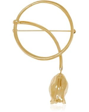 Chloé Bloomcraft Brass Brooch - Metallic