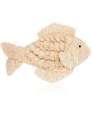 Emm Kuo Humuhumu Raffia Bag - White