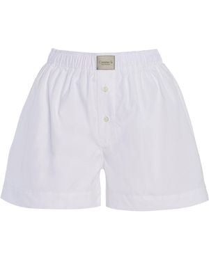 Comme Si La Classica Cotton Poplin Boxer Shorts - White
