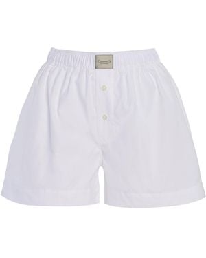 Comme Si Classica Cotton Poplin Shorts - White