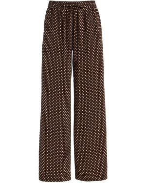 Matteau Drawstring Silk Pants - Brown