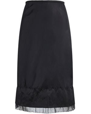 TOTEME Layered Satin Skirt - Black