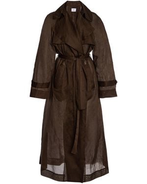 Adam Lippes Jupiter Cotton Organdy Trench Coat - Brown