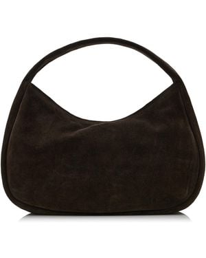 St. Agni Large Suede Bon Bon Bag - Black