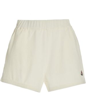Moncler Oversized Cotton-blend Sweat Shorts - Natural