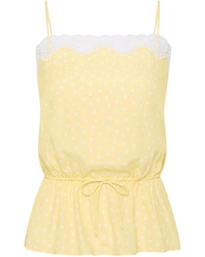 ROAME. Tansy Lace-Trimmed Cami - Yellow