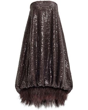 Aje. Elysian Sequin Midi Dress - Brown