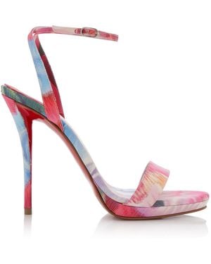 Christian Louboutin Miss Z 120Mm Peony Crepe Sandals - Pink