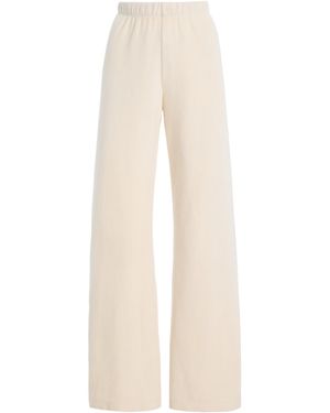 Suzie Kondi Zephyra Velour Straight-Leg Trousers - White