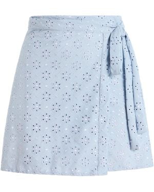 Juillet Broderie Anglaise Wrap Skirt - Blue