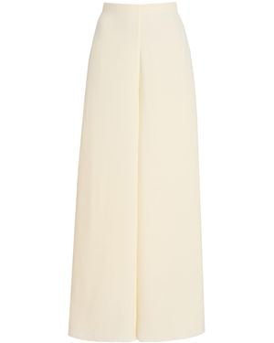 Alexis Verio Wide-Leg Crepe Trousers - White
