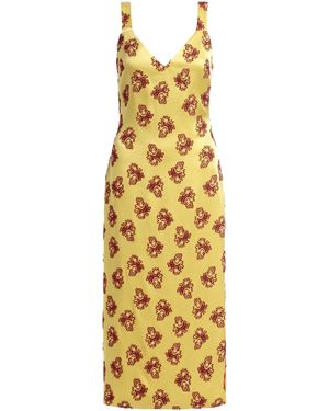 Markarian Dancing Queen Citrine Midi Dress - Metallic