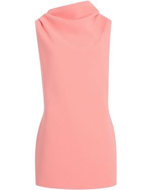 KHAITE Astor Crepe Mini Dress - Pink