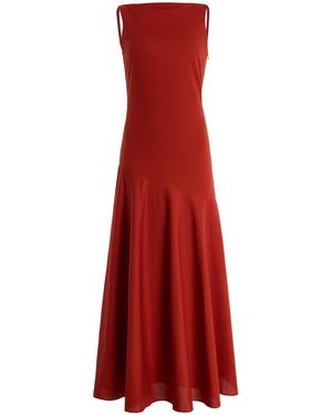 Adam Lippes Ren Cotton-Poplin Dress - Red