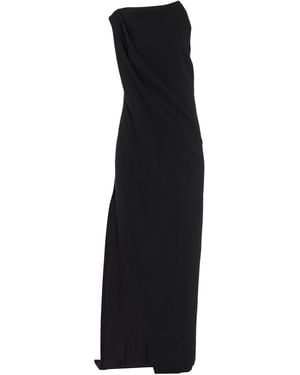 Brandon Maxwell The Alina Double-wool Crepe Maxi Dress - Black