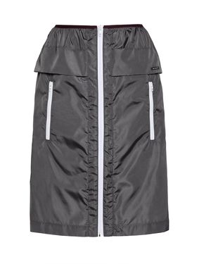 Marni Zip Metal-Effect Woven Skirt - Grey