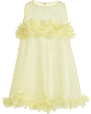 Marlies Grace Flora Ruffled Organza Top - Yellow