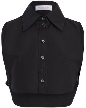 Michael Kors Dickey Cotton Top - Black