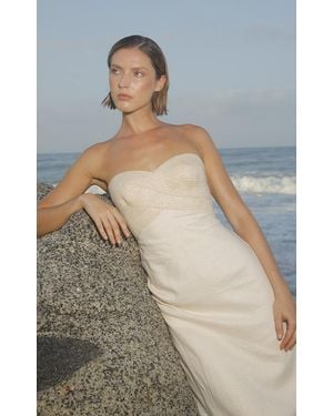 ANDRES OTALORA Culotte Linen Maxi Dress - Grey