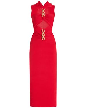 Cult Gaia Cristos Embellished Jersey Dress - Red
