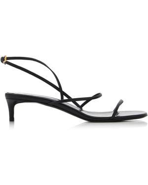 KHAITE Loop Leather Sandals - Black