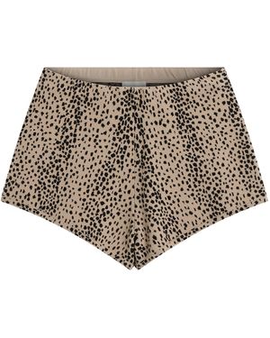 Posse Lottie Spotted Mini Shorts - Natural