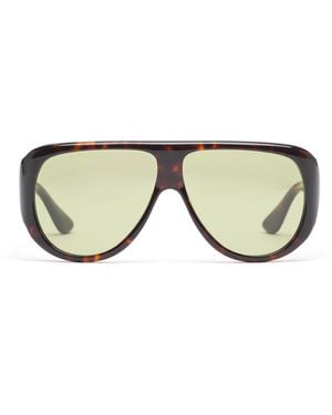 Port Tanger Gambia Aviator-Frame Acetate Sunglasses - Brown