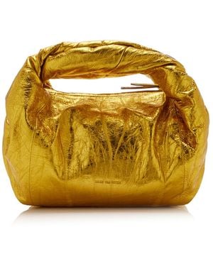 Dries Van Noten Twist Metallic Leather Bag - Yellow