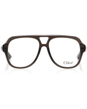 Chloé Salomé Aviator-Frame Acetate Glasses - Blue