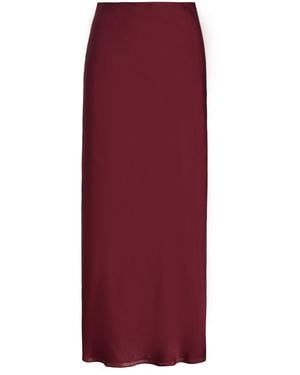 FAVORITE DAUGHTER The Favorite Satin Midi Skirt - Red